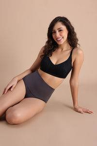 Zivame High Rise Full Coverage Tummy Tucker Hipster Panty - Forge Iron — thumbnail 4